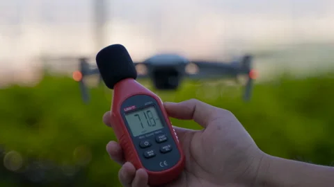 Drone pilot testing the propeller Noise from DJI Mavic Air 2 Stock Footage 187471648