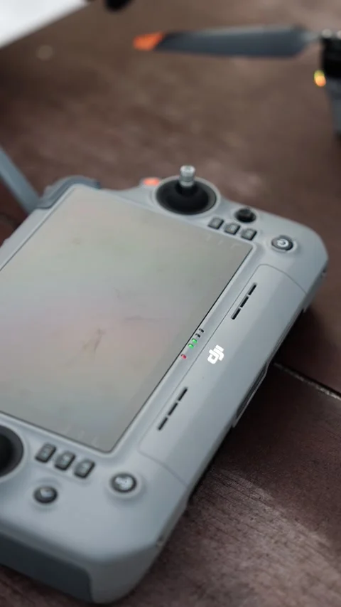 Drone Pilots Hand on Remote Controller Stock Footage 304517814