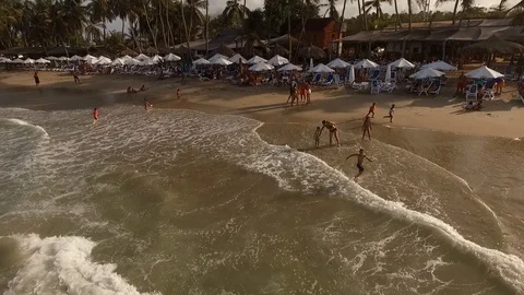 Drone playa Isla Margarita Stock Footage