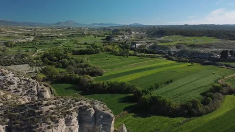 Drone point of view on agriculture fields Video stock 273225473