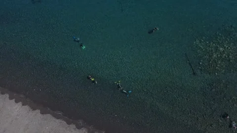 Drone point of view at Amed beach, Bali, Indonesia Stock Footage 257654098