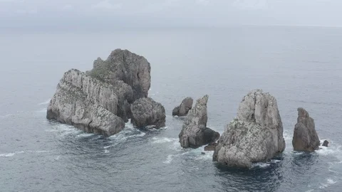 Drone point of view of islands in the Atlantic Ocean (1) Stock Footage 112819605