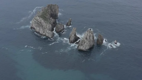 Drone point of view of islands in the Atlantic Ocean (3) Stock Footage 112819928