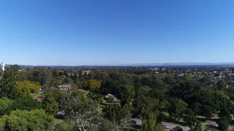 Drone POV Landing Between Trees Video stock 78247337