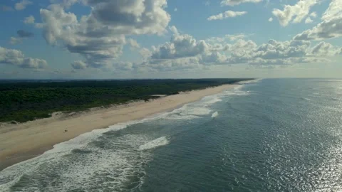 Drone: Praia de Torrao do Lameiro Beach, Atlantic Coast, Clouds and Waves 스톡 동영상 312752930