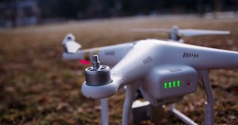 Drone preparation slow motion Stock Footage 71352103