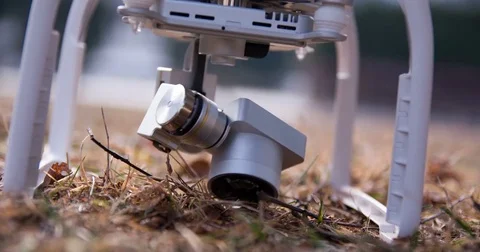 Drone preparation slow motion Stock-Footage 71352303