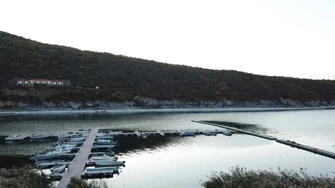 Drone of The Prespa Lake Stock Footage 87247383