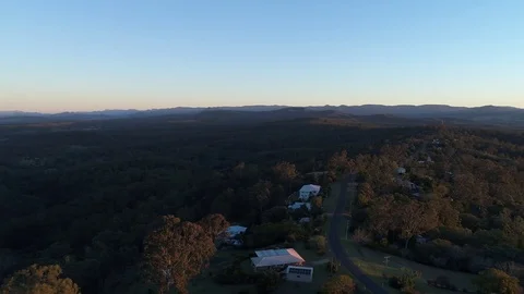 Drone Progessive Panning From Left to Right Sunset Vídeo Stock 78233831