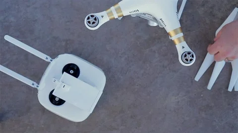Drone Prop Attach Spin Stock Footage 60658111