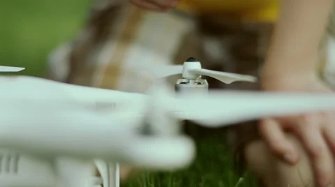 Drone propellers twist Stock Footage 68084302