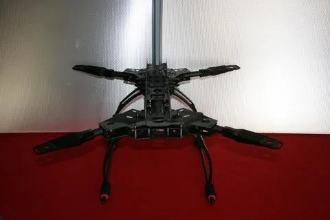 Drone prototype in the production line awaiting to be assembled with electronics Stock Photos
