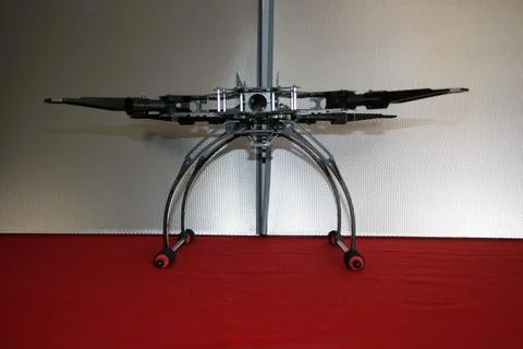 Drone prototype in the production line awaiting to be assembled with electronics Stock Photos