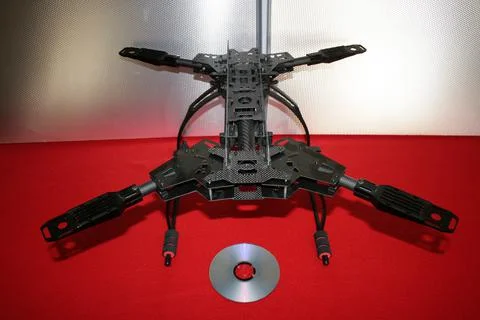 Drone prototype in the production line awaiting to be assembled with electronics Stock Photos