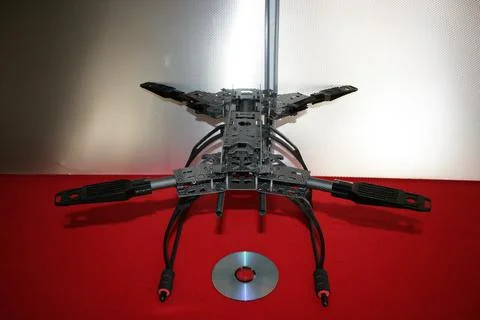Drone prototype in the production line awaiting to be assembled with electronics Stock Photos