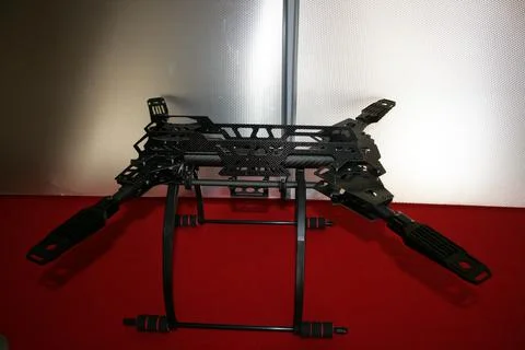 Drone prototype in the production line awaiting to be assembled with electronics Stock Photos