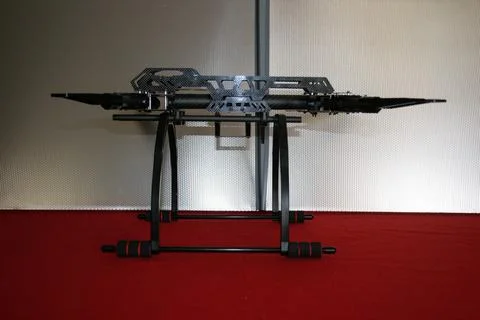 Drone prototype in the production line awaiting to be assembled with electronics Stock Photos