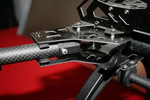 Drone prototype in the production line awaiting to be assembled with electronics Stock Photos
