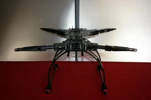 Drone prototype in the production line awaiting to be assembled with electronics Stock Photos