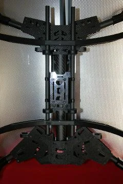Drone prototype in the production line awaiting to be assembled with electronics Stock Photos