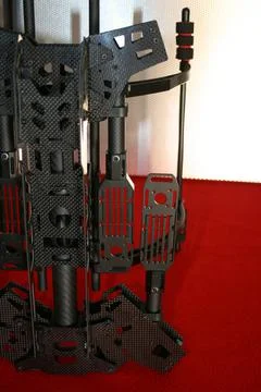 Drone prototype in the production line awaiting to be assembled with electronics Stock Photos