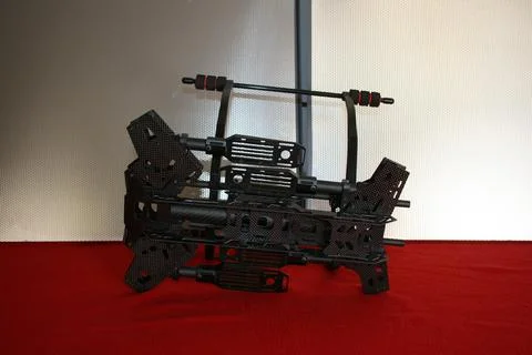 Drone prototype in the production line awaiting to be assembled with electronics Stock Photos