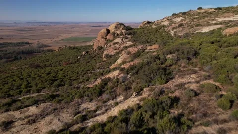 Drone-Pull Back Rocky Region Stock Footage 163272572