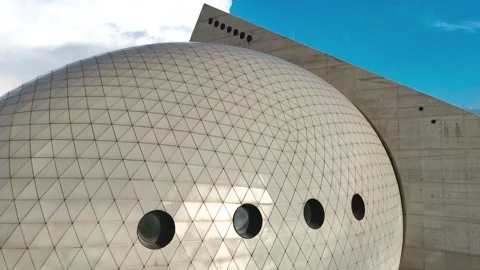 Drone Pull Back Shot from Close Up to Wide - CSO Ada Ankara Modern Architecture Stock Footage 327870172