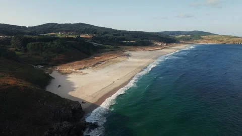Drone Pullback Over Praia do Rostro Stock Footage 332436500