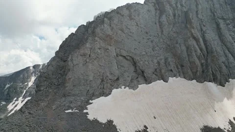 Drone Pullback Revealing Stefani Peak North Face and Zonaria, Mount Olympus, Stock Footage 340333757