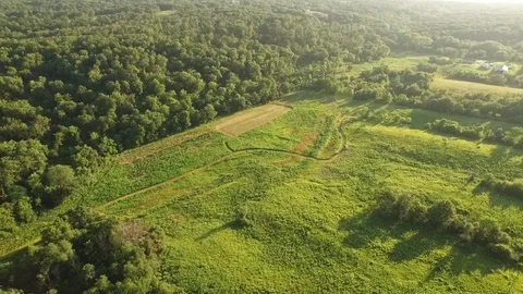  Drone Push Back Field Stock Footage 92423441