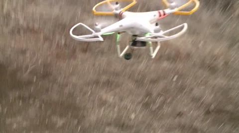 DRONE QUAD-COPTER REMOTE RADIO CONTROLLED FLYING MACHINE Stock Footage 33689071
