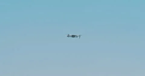 Drone quad copter on the sky Stock Footage 94648567