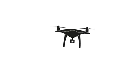 Drone, quadcopter animation icon. Motion graphic design. 4k. Stock Footage 302246850