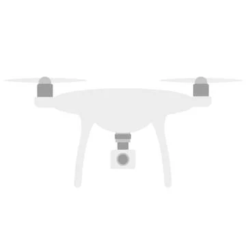 Drone quadcopter with camera icon Stock Illustration