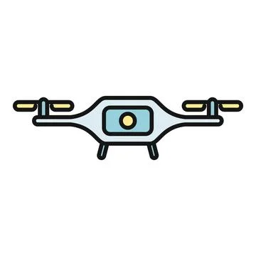 Drone quadcopter with camera icon representing aerial technology Stock Illustration