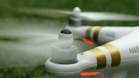 Drone Quadcopter Engines Start Video stock 80533010