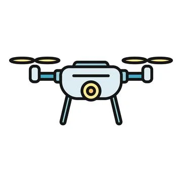 Drone quadcopter flying with camera vector illustration Stock Illustration