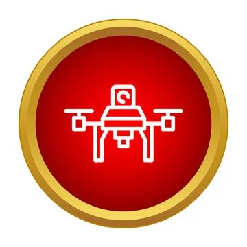 Drone quadcopter flying technology icon with camera Stock Illustration