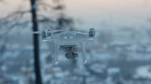 Drone quadcopter on the forest background Stock Footage 87770974