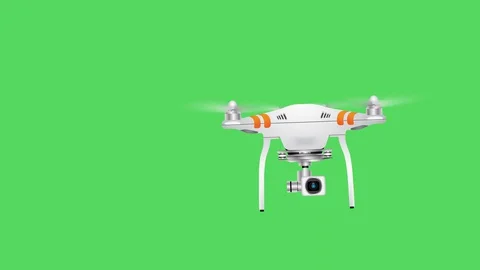 lige ud Allieret Anholdelse Drone Quadcopter on green screen, Drone ... | Stock Video | Pond5