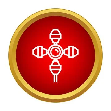 Drone quadcopter icon for aerial technology flight Stock Illustration