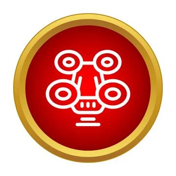 Drone quadcopter icon for aerial technology concept Stock Illustration