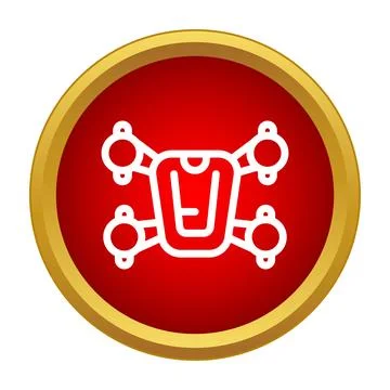 Drone quadcopter icon flying technology symbol Stock Illustration
