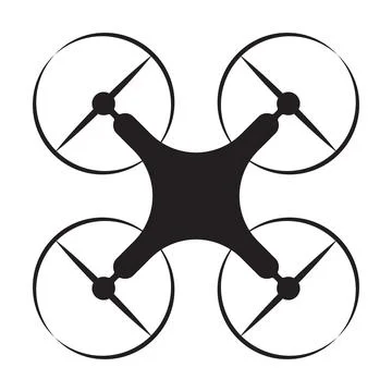 Drone quadcopter icon vector for graphic design, logo, website, social media, Stock Illustration