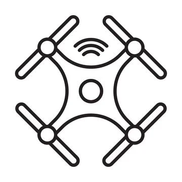 Drone quadcopter icon vector for graphic design, logo, web site, social media Stock Illustration