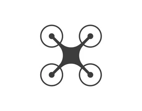 Drone, quadcopter icon. Vector illustration, flat design. Stock Illustration