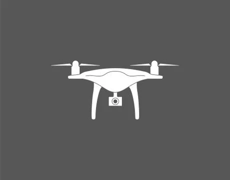 Drone, quadcopter icon. Vector illustration, flat design. Stock Illustration