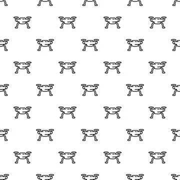 Drone quadcopter repeating pattern with technology theme Stock Illustration