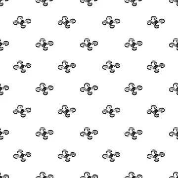 Drone quadcopter seamless pattern background design Illustrazione stock